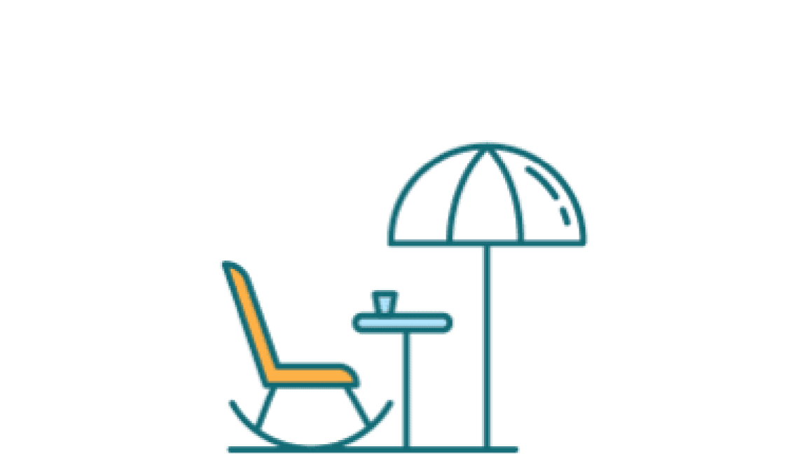 chair and umbrella icon