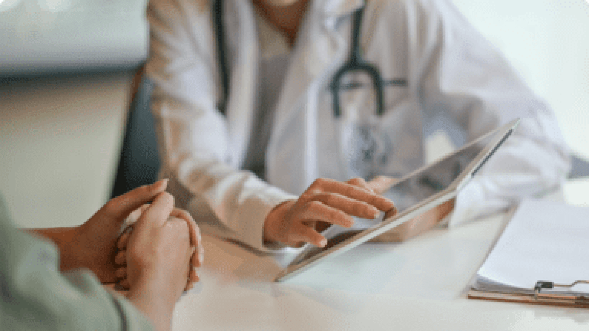 male doctor explaining something