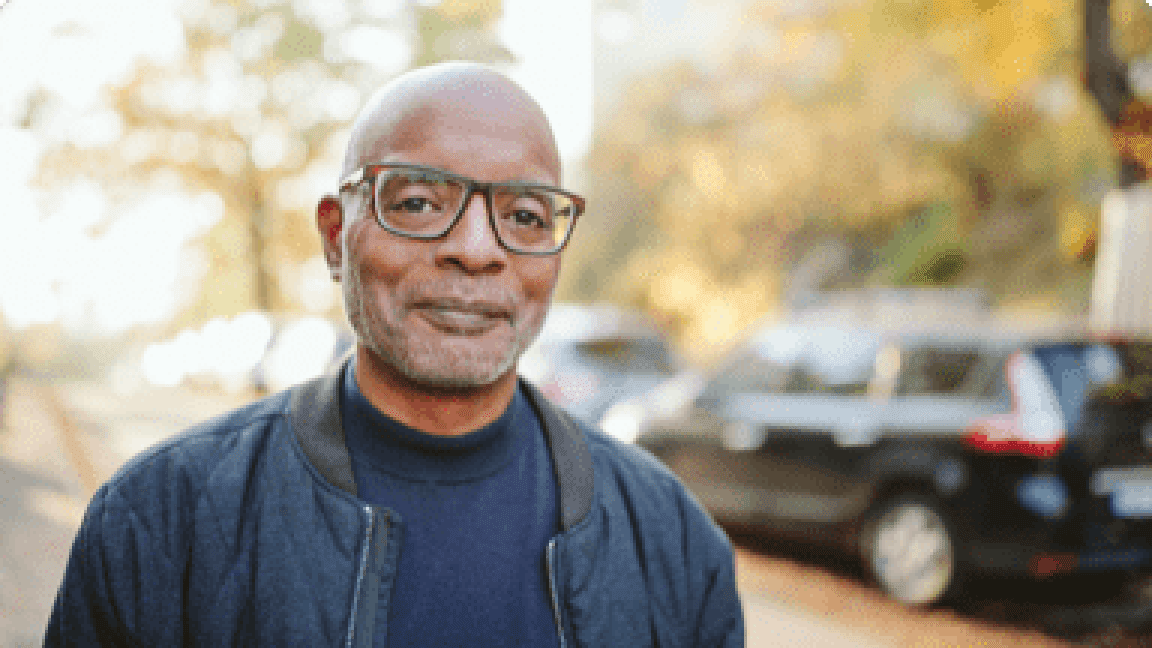 man walking outdoors