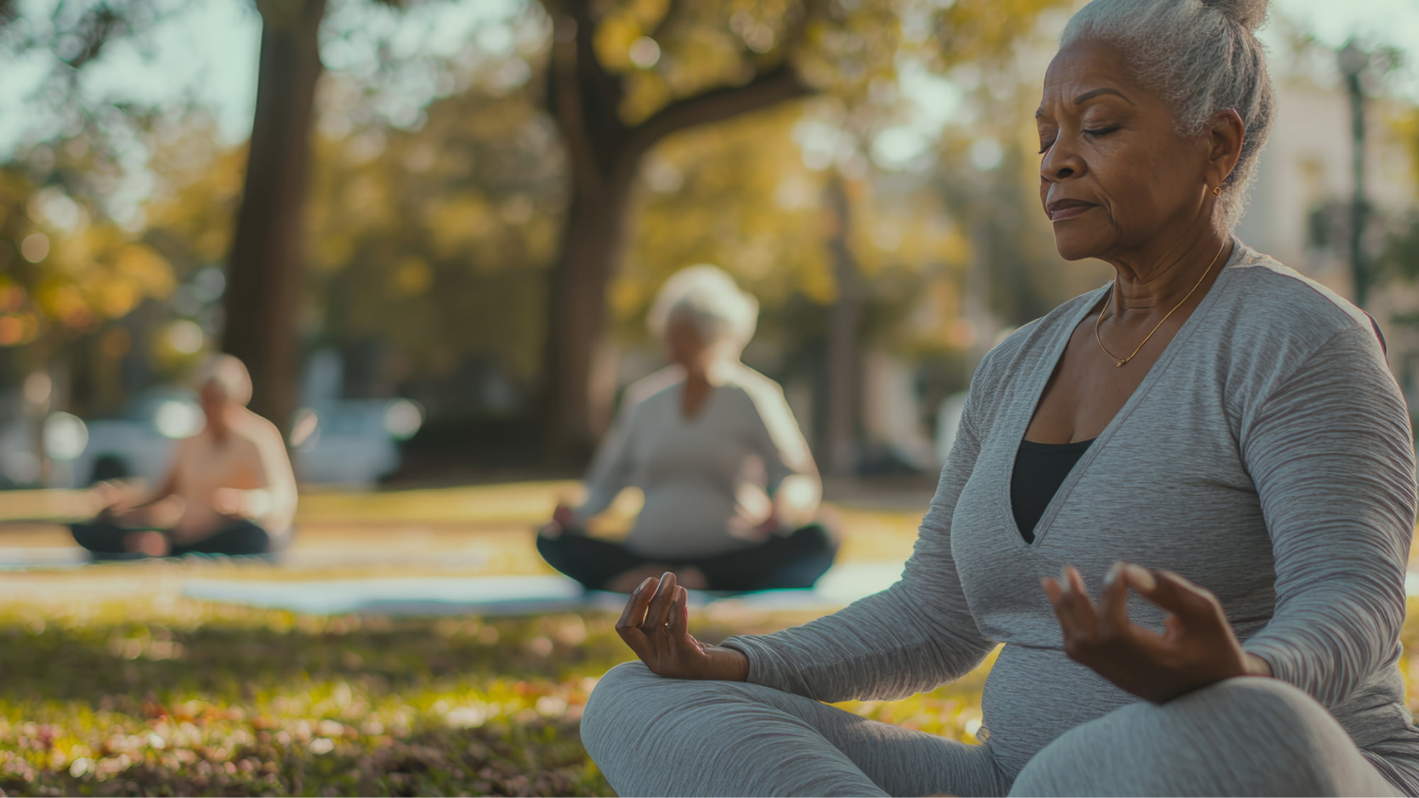 old lady practicing yoga