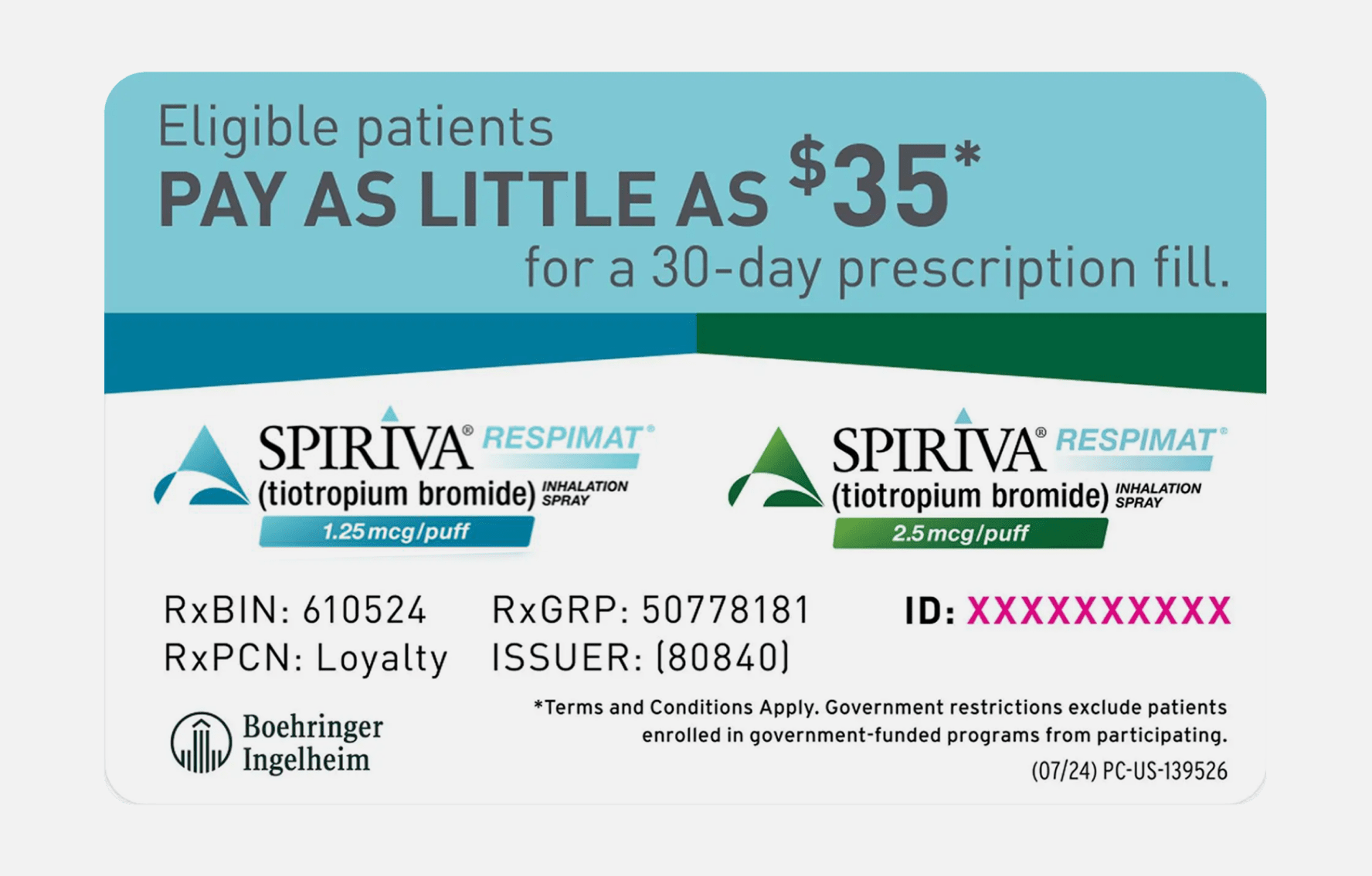 Spiriva Respimat (tiotropium bromide) Digital Savings Card