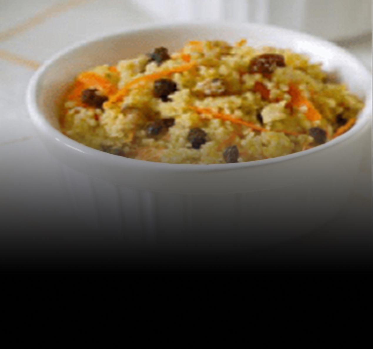 Couscous with Carrots, Walnuts & Raisins